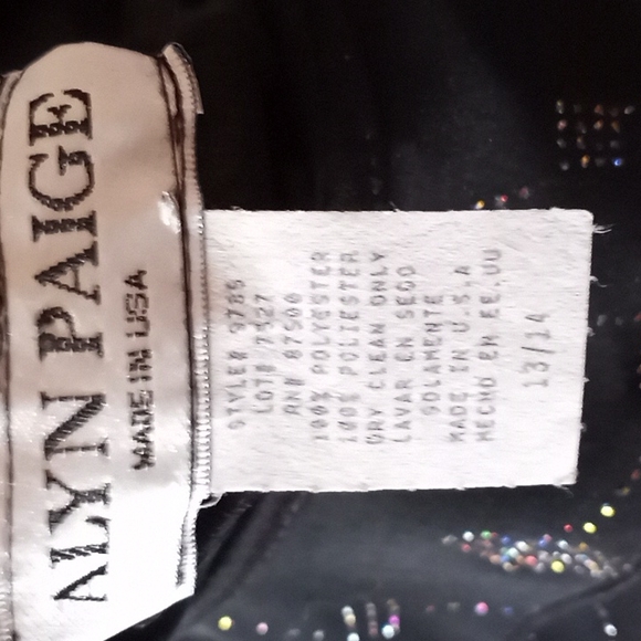 Cocktail dress 12 black with sparkle - Picture 3 of 3